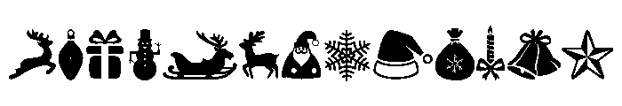Christmas Icon Pack Font UPPERCASE