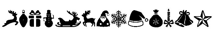 Christmas Icon Pack Font LOWERCASE
