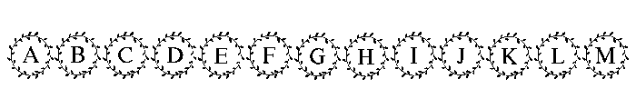 Christmas Laurel Monog FONT