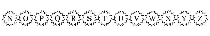 Christmas Laurel Monog Font LOWERCASE