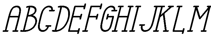 Christmas Letters Italic Font UPPERCASE