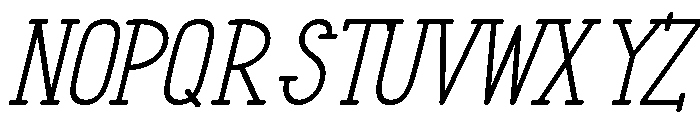 Christmas Letters Italic Font UPPERCASE