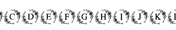 Christmas Monogram Wreath Font UPPERCASE