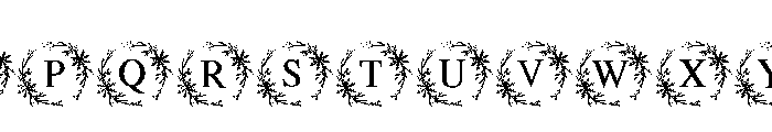Christmas Monogram Wreath Font UPPERCASE