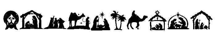 Christmas Nativity Scene Font OTHER CHARS
