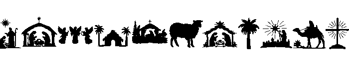 Christmas Nativity Scene FONT