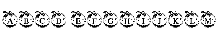 Christmas Ornament Monogram Font UPPERCASE
