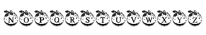 Christmas Ornament Monogram Font UPPERCASE
