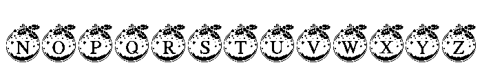 Christmas Ornament Monogram Font LOWERCASE