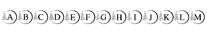Christmas Pine Monogram Font UPPERCASE