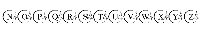 Christmas Pine Monogram Font LOWERCASE