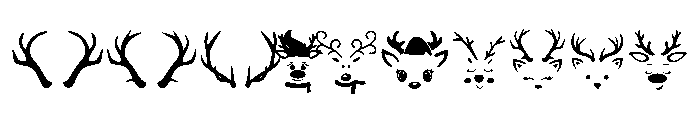 Christmas Reindeer Faces Font OTHER CHARS