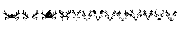 Christmas Reindeer Faces FONT