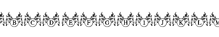 Christmas Reindeer Monogram Font UPPERCASE
