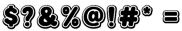 Christmas Shine Outline Font OTHER CHARS