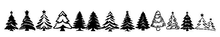 Christmas Tree Bundle Font UPPERCASE