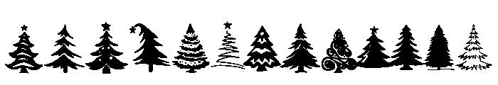 Christmas Tree Bundle Font UPPERCASE
