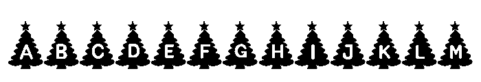 Christmas Tree Kids Font UPPERCASE