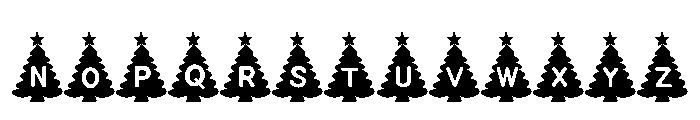 Christmas Tree Kids Font UPPERCASE