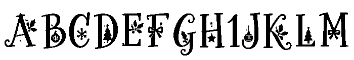 Christmas_Twinklewood Font UPPERCASE