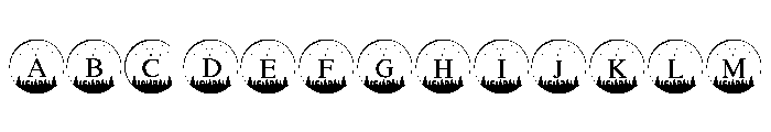 Christmas Village Monogram Font UPPERCASE