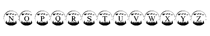 Christmas Village Monogram Font LOWERCASE