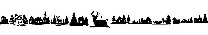 Christmas Villages Font UPPERCASE