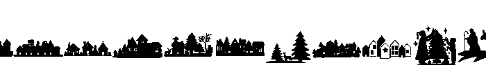 Christmas Villages Font UPPERCASE