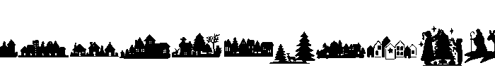 Christmas Villages Font LOWERCASE