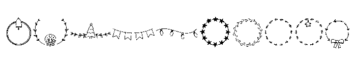 Christmas Wreath Frame Font OTHER CHARS