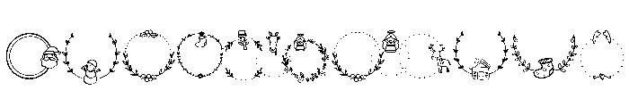Christmas Wreath Frame FONT