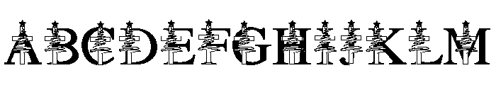 Christmas cross monogram Font UPPERCASE