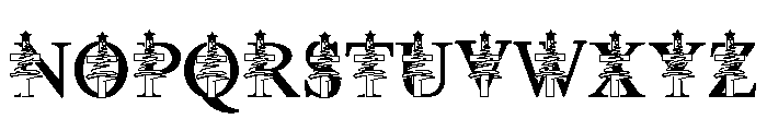 Christmas cross monogram Font UPPERCASE