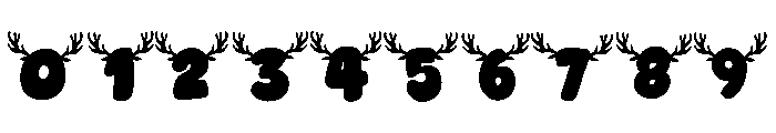 Christmas deer cute Font OTHER CHARS