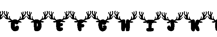 Christmas deer cute Font UPPERCASE