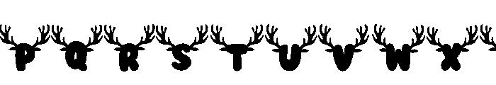 Christmas deer cute Font UPPERCASE