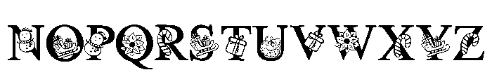 Christmas hand drawn Font UPPERCASE
