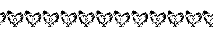 Christmas heart and light monogram Font UPPERCASE