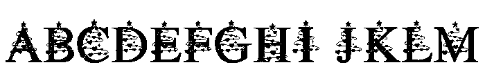 Christmas magic heart Font UPPERCASE