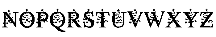 Christmas magic heart Font UPPERCASE