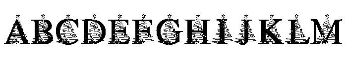 Christmas magic star Font UPPERCASE