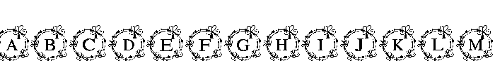 Christmas ornaments frame Font UPPERCASE