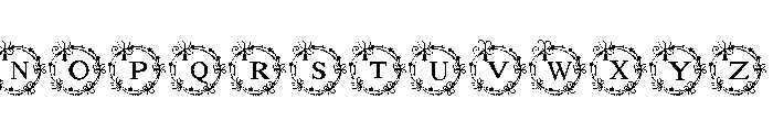 Christmas ornaments frame Font LOWERCASE