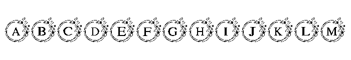 Christmas snowflake frame Font UPPERCASE
