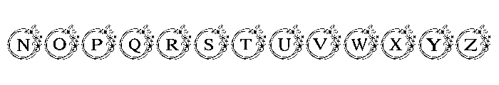 Christmas snowflake frame Font UPPERCASE