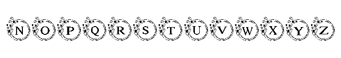 Christmas snowflake frame Font LOWERCASE