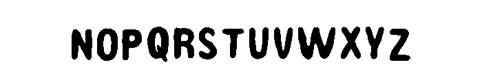 Chubby Chunky Regular Font LOWERCASE