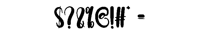 Chubby Display Font OTHER CHARS