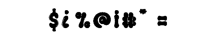 Chubby Groovy Font OTHER CHARS