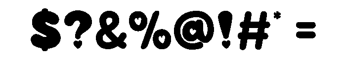 Chubby Hearts Regular Font OTHER CHARS